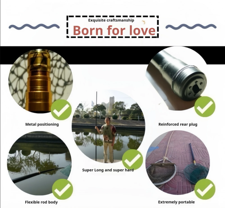 Premium electric fishing rod features